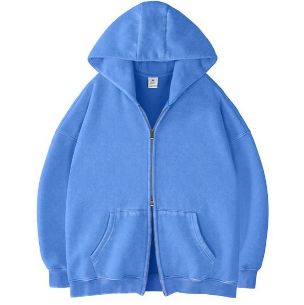 Unisex Oversized Kapuzenjacke mit Doppelreißverschluss und Kängurutaschen Nord Taschen