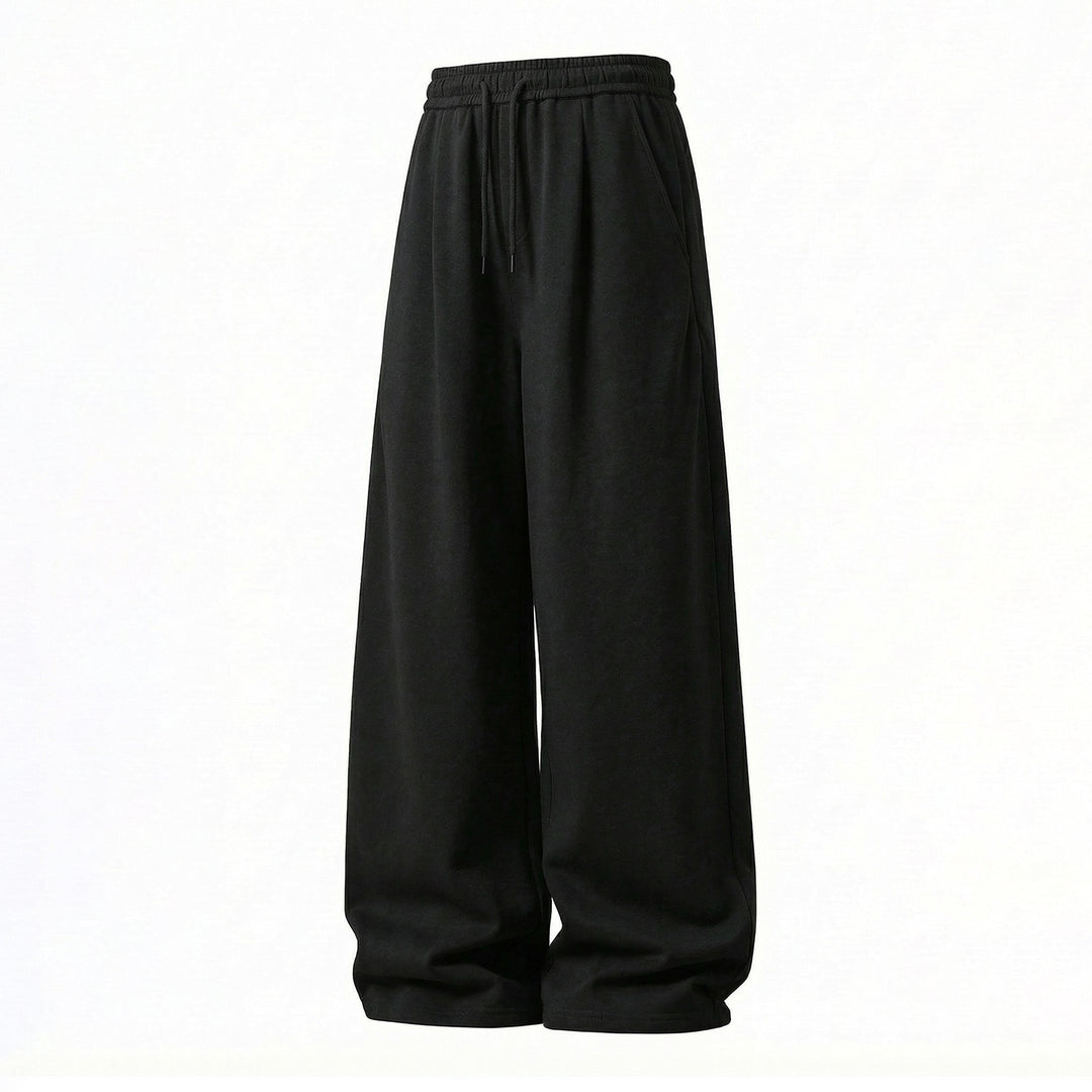 Damen Extraweite Sweatpalazzo‑Hose aus French‑Terry mit Tunnelzug und Eingrifftaschen Nord Taschen