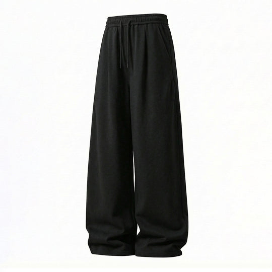 Damen Extraweite Sweatpalazzo‑Hose aus French‑Terry mit Tunnelzug und Eingrifftaschen Nord Taschen