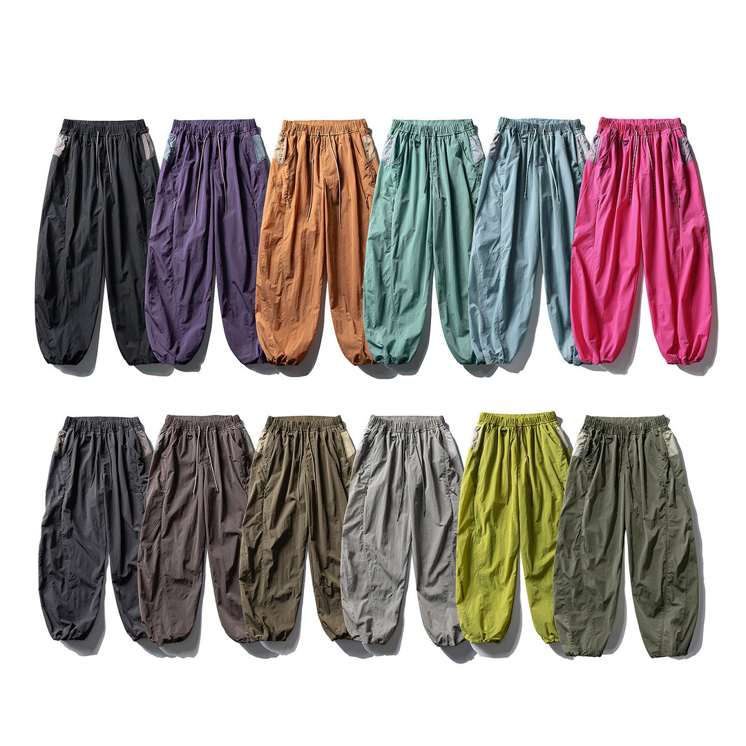 Herren Balloon-Silhouette Ripstop-Freizeit-Hose mit elastischem Tunnelzugbund, Zip-Taschen und D-Ring Nord Taschen