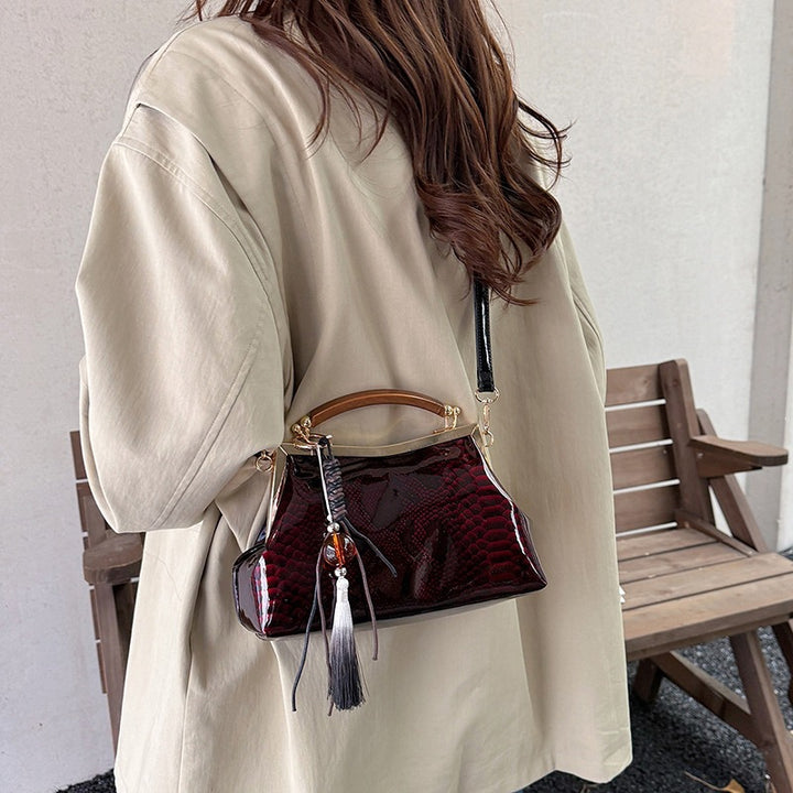Damen elegante Tote-Tasche im stilvollen Schlangenleder-Look Nord Taschen