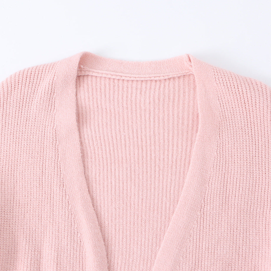 Damen Langer Oversize Strickcardigan mit aufgesetzten Taschen Nord Taschen
