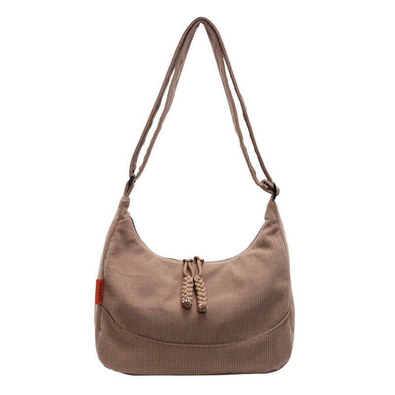 Damen Hobo-Tasche aus feinem Cord mit praktischem Kordelzug Nord Taschen