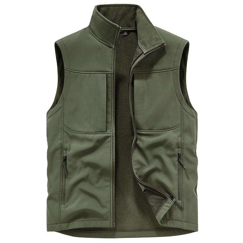 Herren Funktionale Softshell‑Weste mit Fleecefutter und winddichter Membran Nord Taschen