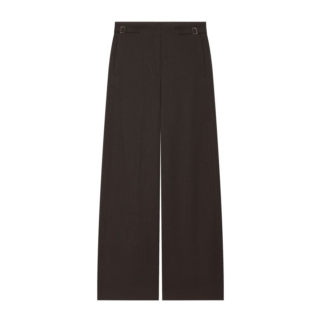 Damen Weite High Waist Culotte‑Hose mit klarer Frontnaht und seitlichen Taillenriegeln Nord Taschen