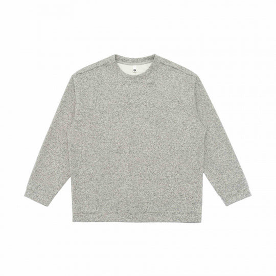 Unisex Oversize melierter Strickpullover im Boxy‑Cut mit Rundhals Nord Taschen