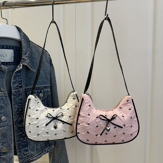 Damen Mini-Satchel Tasche mit dekorativen Schleifenakzenten Nord Taschen