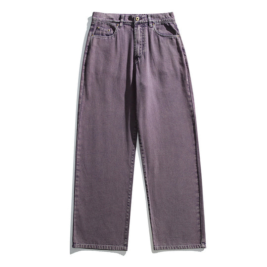 Damen Jeanshose mit hohem Bund, geradem Bein und Vintage‑Waschung Nord Taschen
