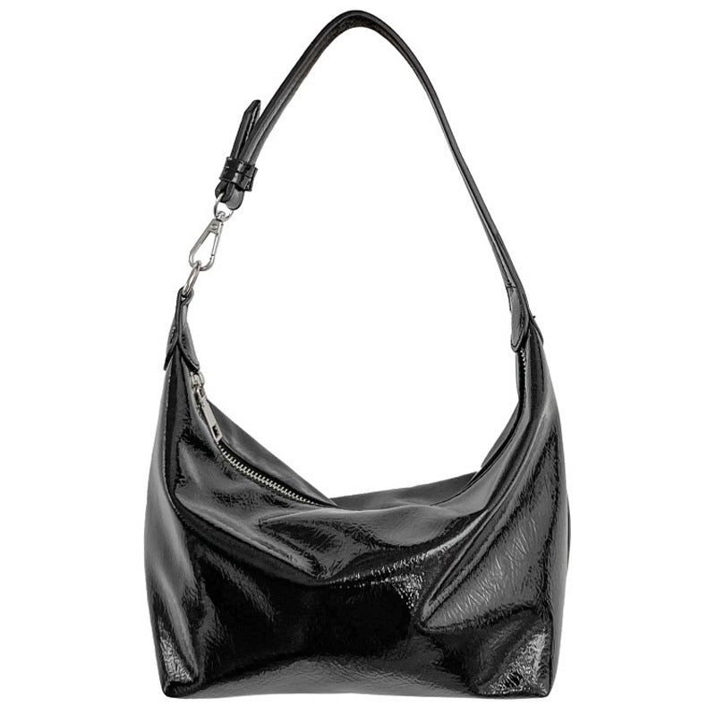 Damen Hobo-Tasche mit glänzender Oberfläche und modernem Design Nord Taschen