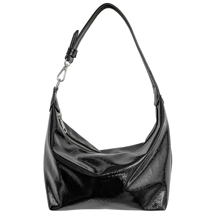 Damen Hobo-Tasche mit glänzender Oberfläche und modernem Design Nord Taschen