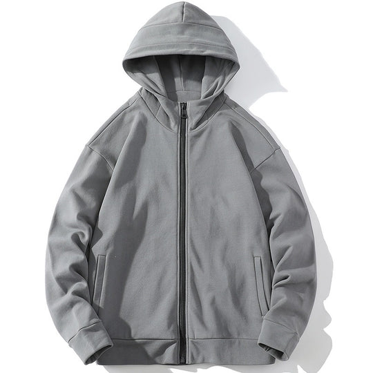 Unisex Oversize Kapuzen-Zipjacke aus weichem Fleece mit durchgehendem Reißverschluss und Eingrifftaschen Nord Taschen