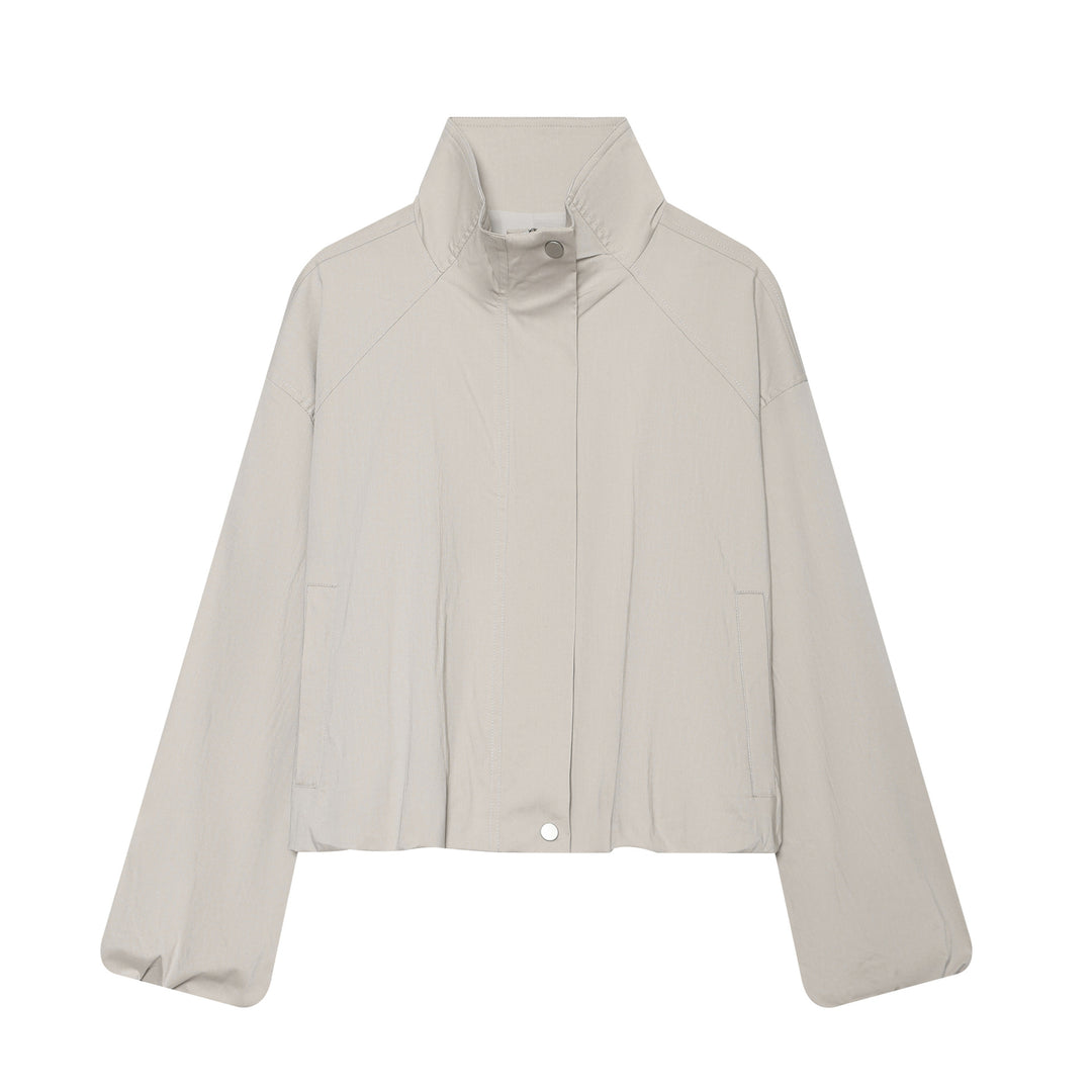 Damen Cropped Funktionsblouson mit Funnelkragen und verdeckter Druckknopfleiste Nord Taschen