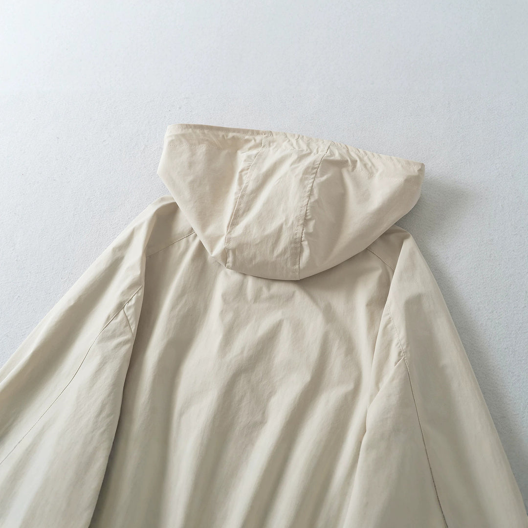 Damen Kurzjacke mit Kapuze, Tunnelzug, Kängurutaschen und elastischem Bund Nord Taschen