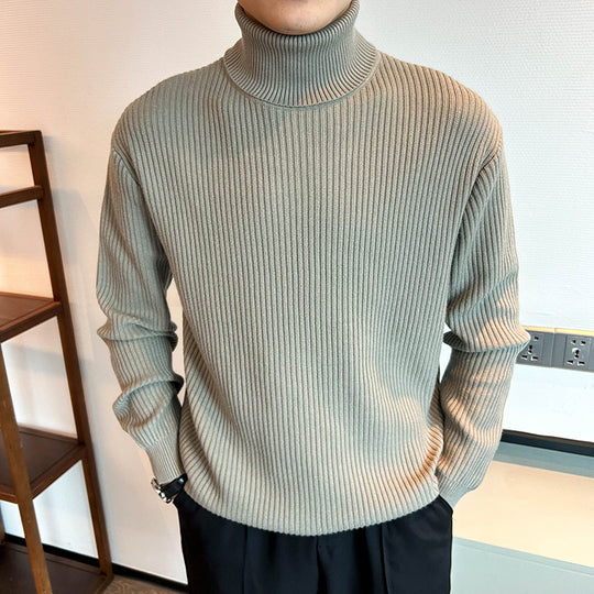 Herren Strickpullover mit hohem Kragen Nord Taschen