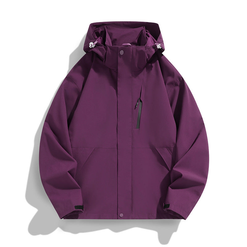 Damen Oversize Softshell-Kapuzenjacke mit Drop-Shoulder, verdeckten Reißverschlüssen und Kordelzug Nord Taschen