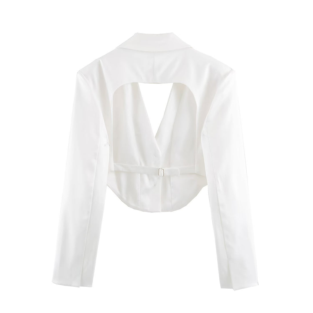 Damen Kurzblazer-Bolero mit Reverskragen und taillierter Silhouette Nord Taschen