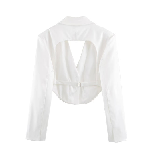 Damen Kurzblazer-Bolero mit Reverskragen und taillierter Silhouette Nord Taschen