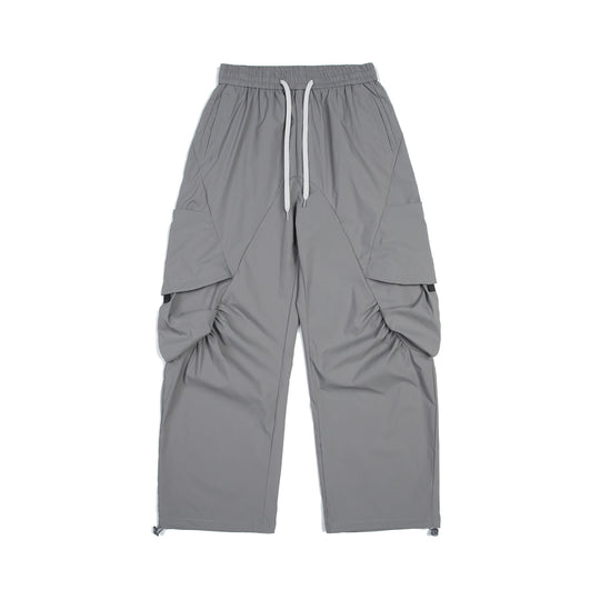 Herren Funktionale Cargo‑Hose im Tech‑Nylon mit elastischem Bund und Kordelzug Nord Taschen