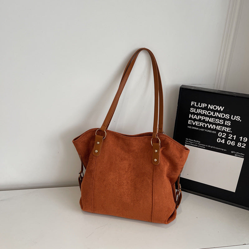 Damen Shopper-Tasche aus weichem Veloursleder mit eleganten Tragegriffen Nord Taschen