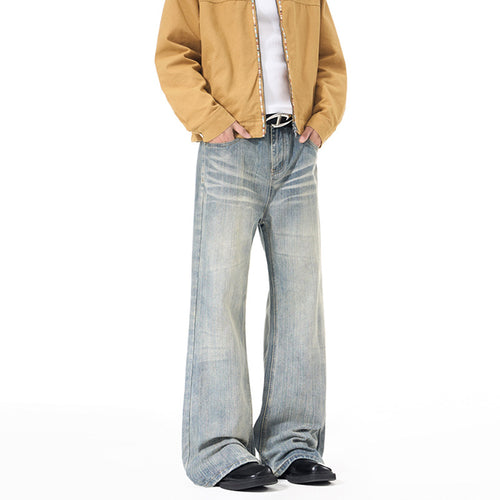Herren Extraweit geschnittene Vintage-Baggy-Jeans mit tiefem Schritt und ausladendem Saum Nord Taschen