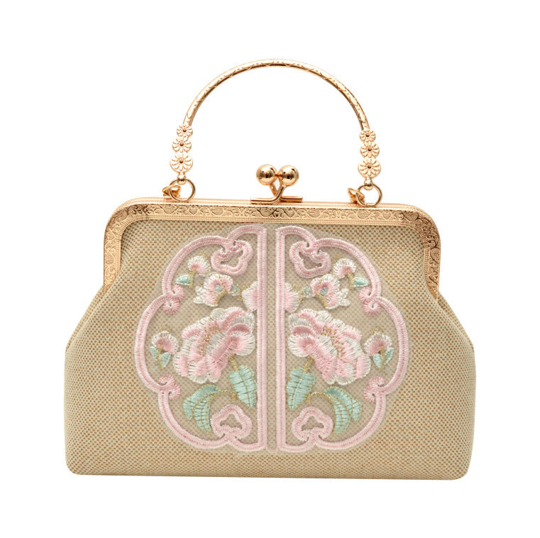 Damen elegante Handtasche mit floraler Stickerei Nord Taschen