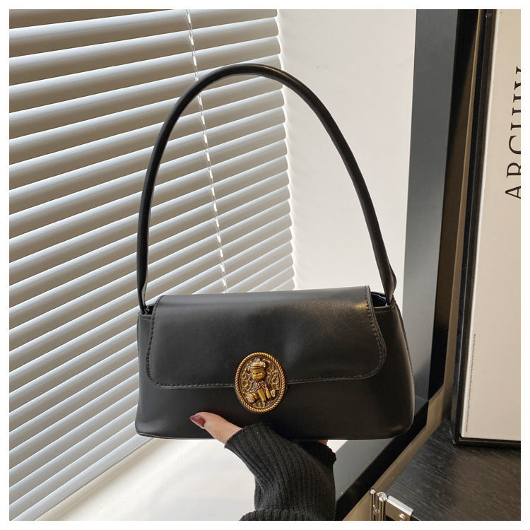 Damen elegante Umhängetasche mit goldfarbener Schnalle Nord Taschen