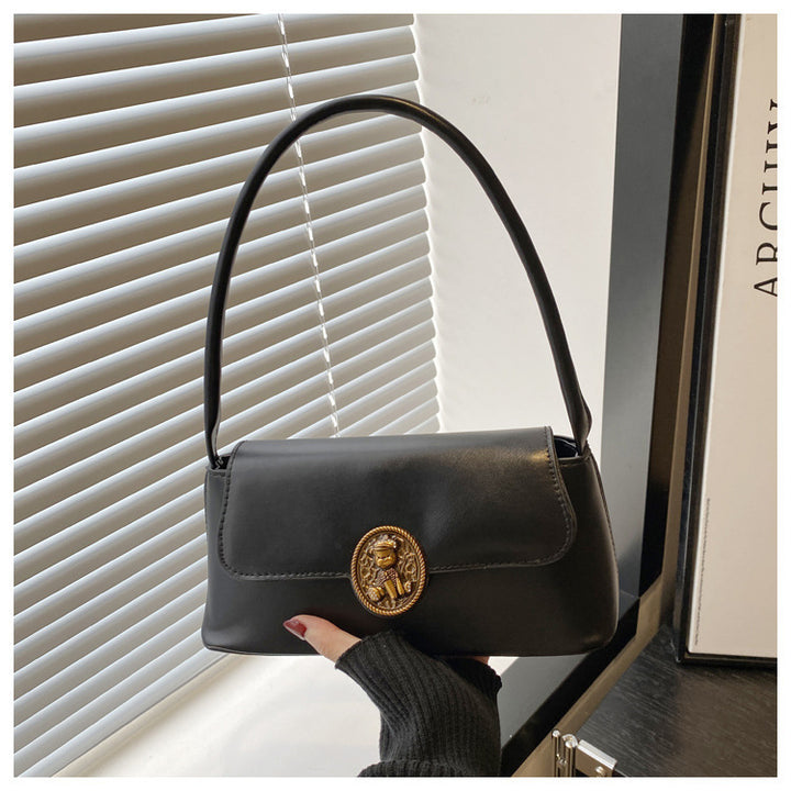 Damen elegante Umhängetasche mit goldfarbener Schnalle Nord Taschen