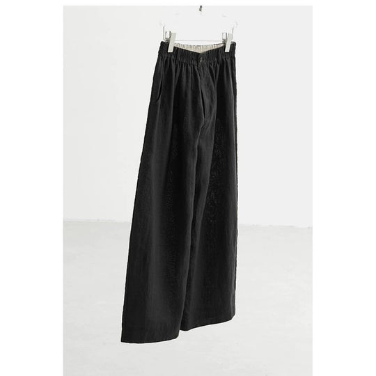 Damen Weit geschnittene Leinenhose Nord Taschen