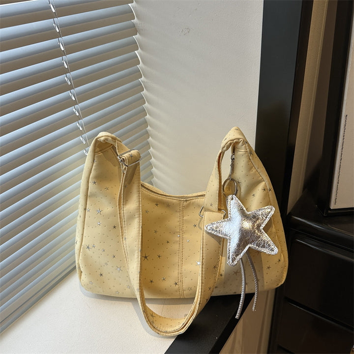 Damen Hobo-Tasche mit funkelndem Sternenmotiv und gepolstertem Tragegriff Nord Taschen