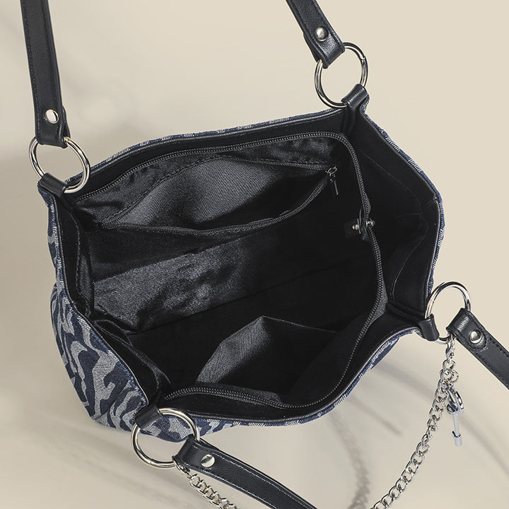 Damen Tote-Tasche mit stylischem Zebra-Muster und elegantem Kettenakzent Nord Taschen