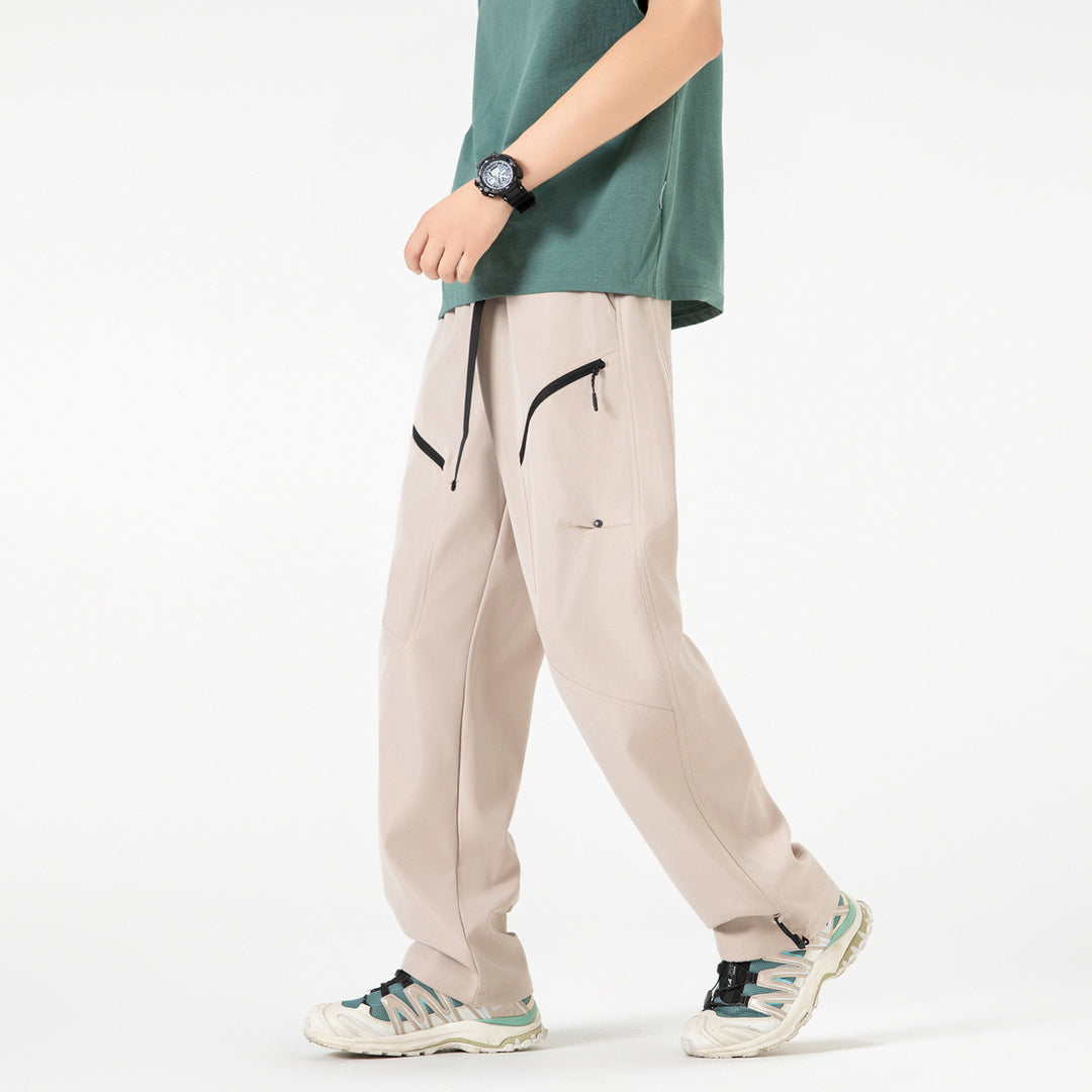 Herren Weite Technical‑Cargo‑Hose mit Tunnelzugbund, verstellbaren Beinabschlüssen und Reißverschlusstaschen Nord Taschen