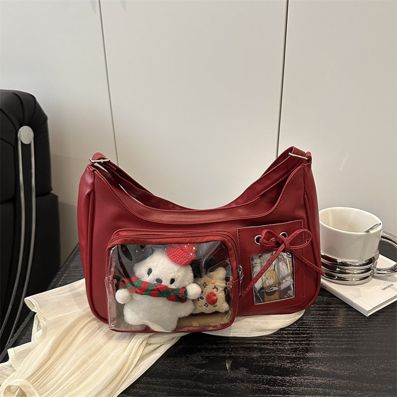 Damenhandtasche mit transparentem Fach von Nord Taschen