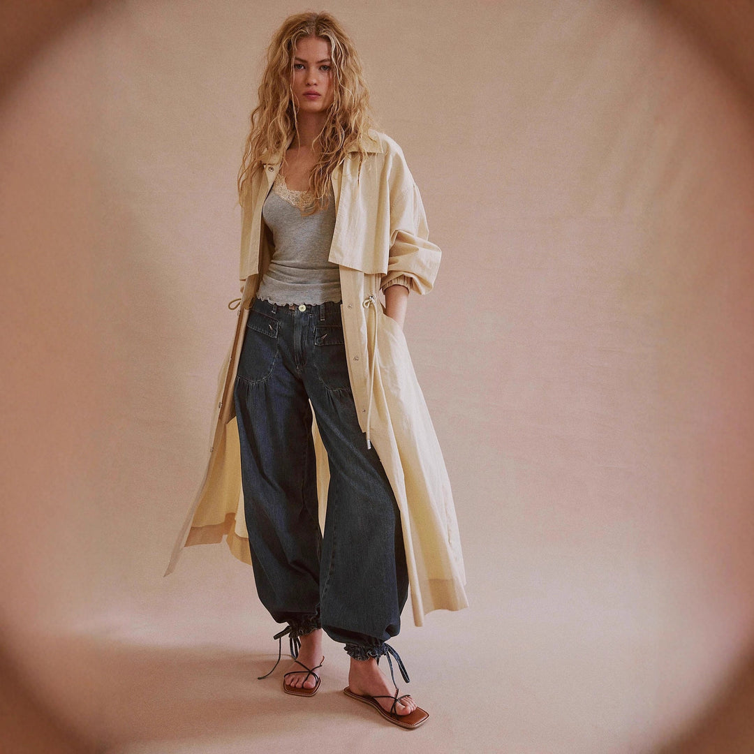 Damen Weite Hose mit praktischem Cargo-Schnitt