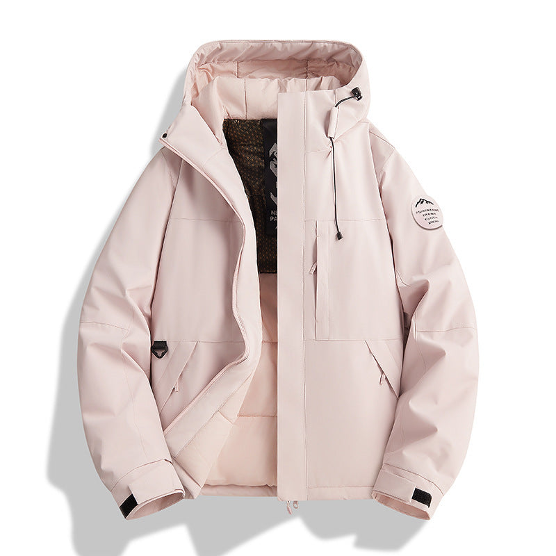 Damen Wattierte Winterjacke mit Kapuze, wasserabweisend und winddicht Nord Taschen