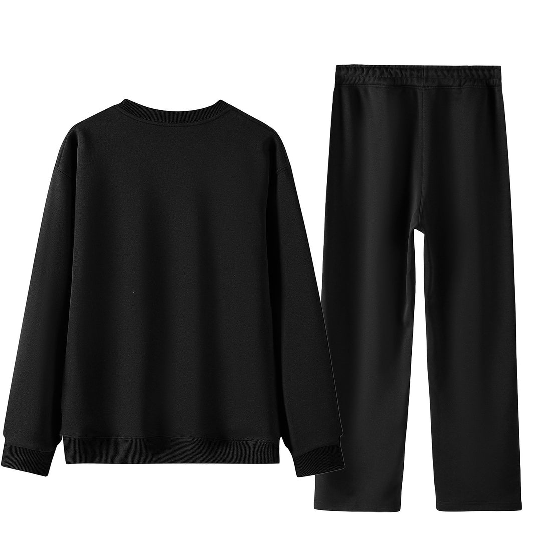 Unisex Weites Lounge-Set aus weichem Baumwollmix mit Rundhals-Sweatshirt und Kordel-Jogginghose Nord Taschen
