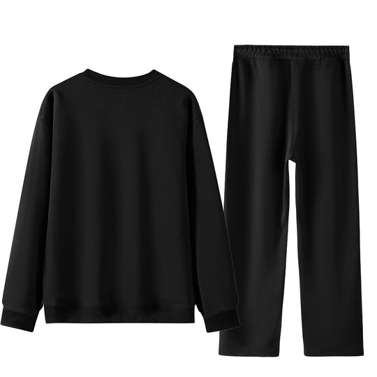 Unisex Weites Lounge-Set aus weichem Baumwollmix mit Rundhals-Sweatshirt und Kordel-Jogginghose Nord Taschen