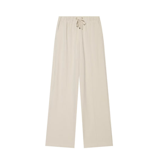 Damen Weite Palazzo-Loungehose mit Tunnelzug und Bügelfalte Nord Taschen