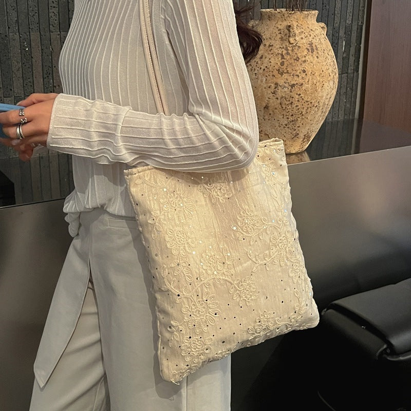 Damen Baumwolltasche mit kunstvollen Stickereien Nord Taschen