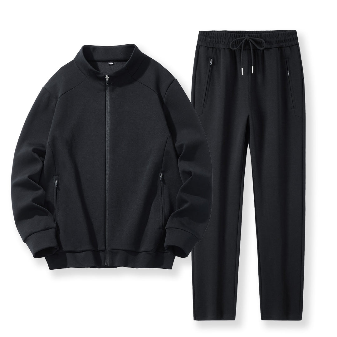 Herren Zweiteiliges Performance-Trainingsset mit Stehkragen-Zipjacke und konischer Jogginghose Nord Taschen
