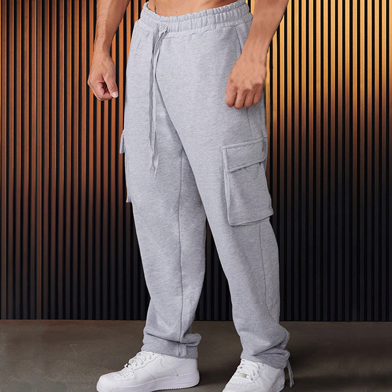 Herren Cargo-Sweathose im Relaxed-Fit mit großen Klappentaschen und Kordelzug Nord Taschen