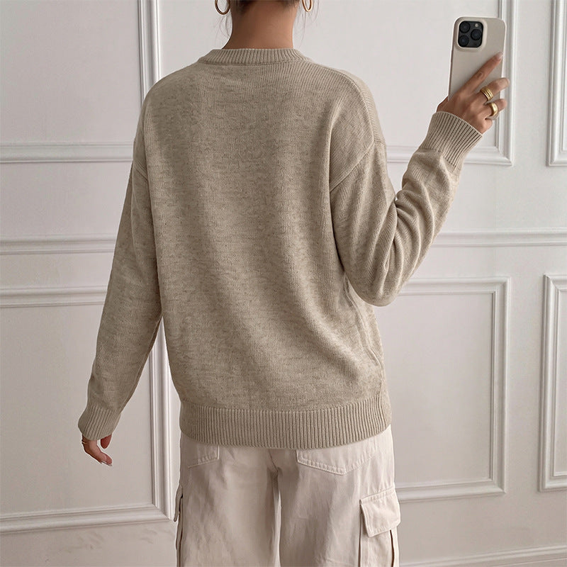 Damen lässiger Pullover Nord Taschen