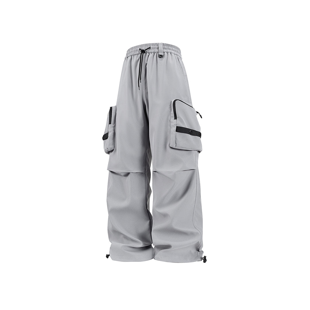 Herren Weite Utility-Cargohose mit großvolumigen Klappentaschen und Kordelzugbund Nord Taschen
