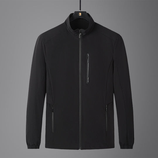 Herren Leichte Softshell-Jacke mit Stehkragen, wind- und wasserabweisender Oberfläche sowie Reißverschlusstaschen Nord Taschen