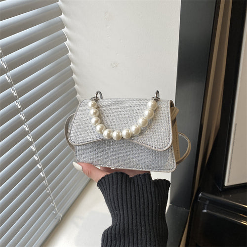 Damen Mini-Handtasche mit Perlenakzent Nord Taschen