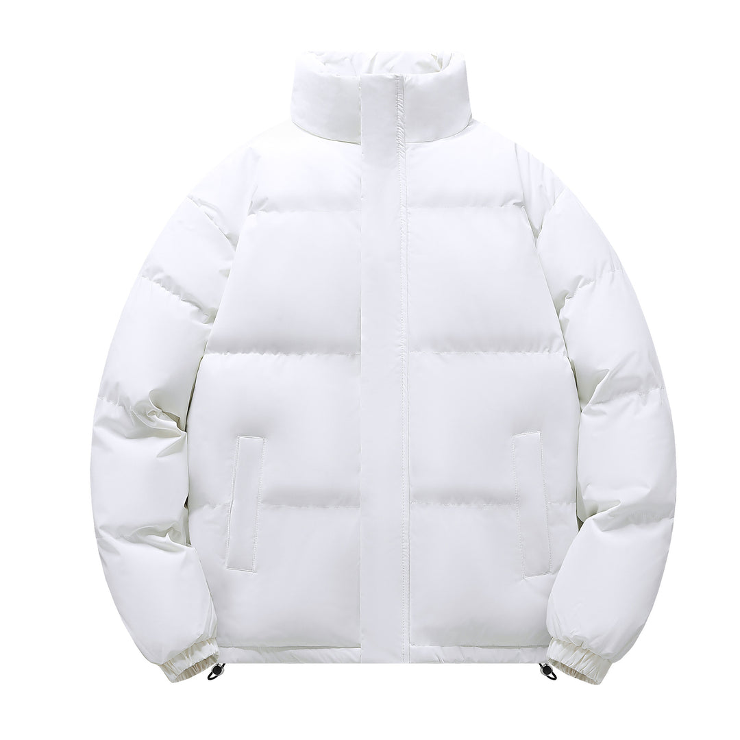 Herren Kurz geschnittene stark wattierte Steppjacke mit hohem Stehkragen und Kordelzugsaum Nord Taschen