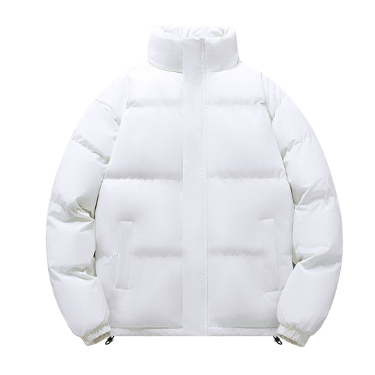 Herren Kurz geschnittene stark wattierte Steppjacke mit hohem Stehkragen und Kordelzugsaum Nord Taschen