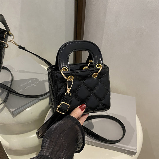 Damen elegante Handtasche mit glänzender Oberfläche und abnehmbarem Schulterriemen Nord Taschen