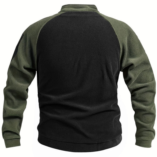 Herren Technischer Fleece-Pullover mit winddichter Frontpaneel und Armtasche Nord Taschen