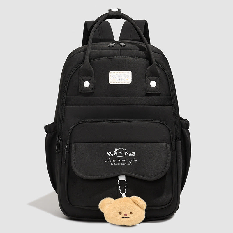 Damen Rucksack mit multifunktionalem Fächerdesign und verspieltem Plüschanhänger Nord Taschen
