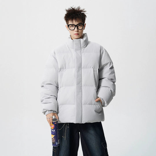 Herren Kurz geschnittene Oversize Steppjacke mit hohem Kragen Nord Taschen